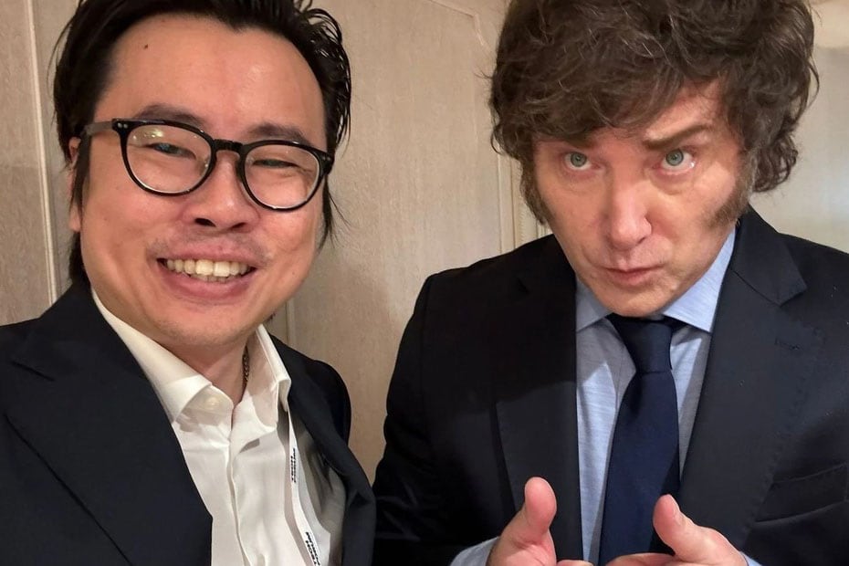 Javier Milei con el CEO de Kip Protocol, la empresa a cargo de Libra.