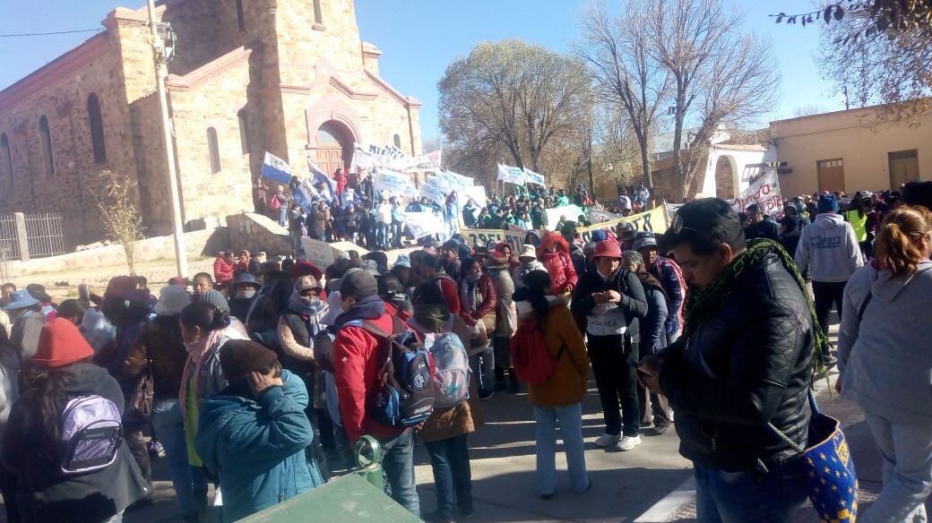 La concentración en La Quiaca, uno de los puntos de partida.