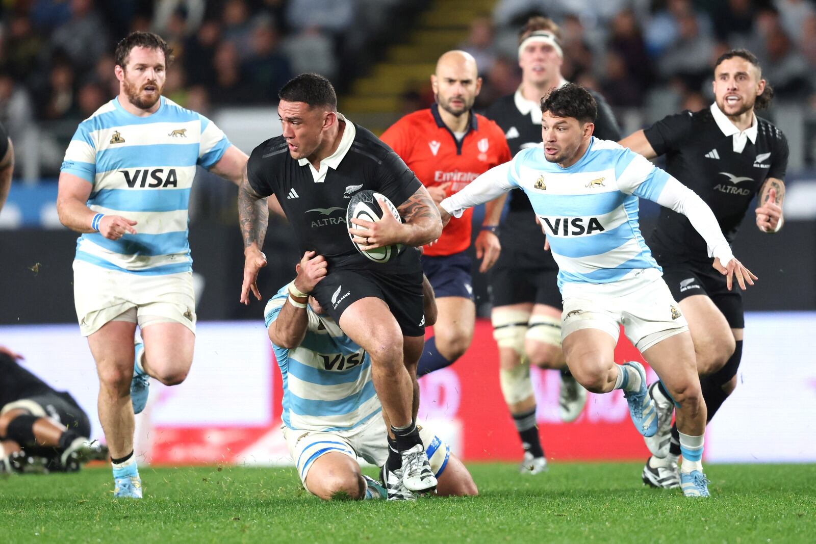 Los All Blacks no le dieron tregua a Los Pumas en el primer tiempo