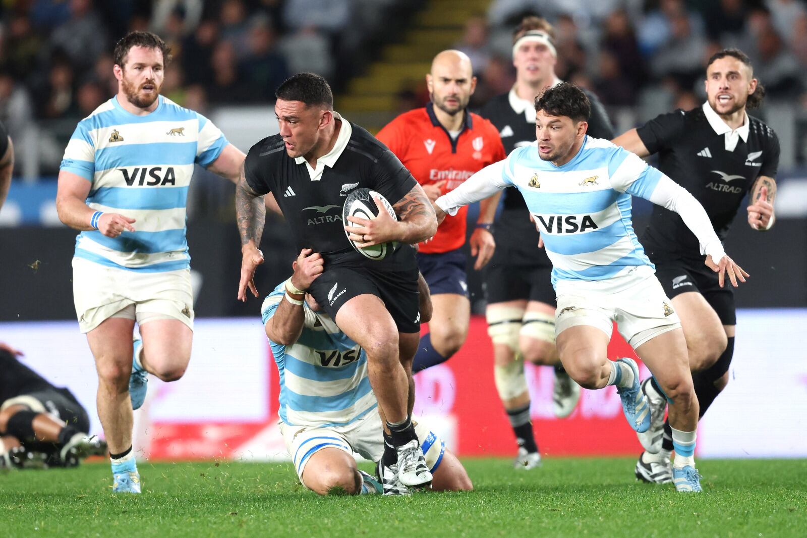 Los All Blacks no le dieron tregua a Los Pumas en el primer tiempo