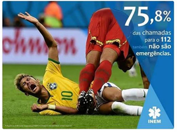 El afiche del INEM de Portugal en el que usan a Neymar.