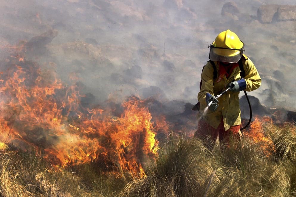 Córdoba asediada por el fuego: lo mantienen a raya.