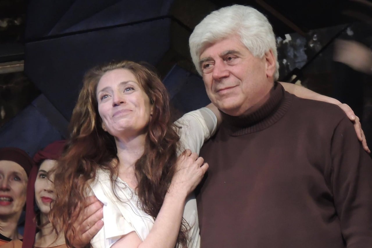 Carreira junto a Zito Lema. La actriz trabajó en numerosas obras del autor.