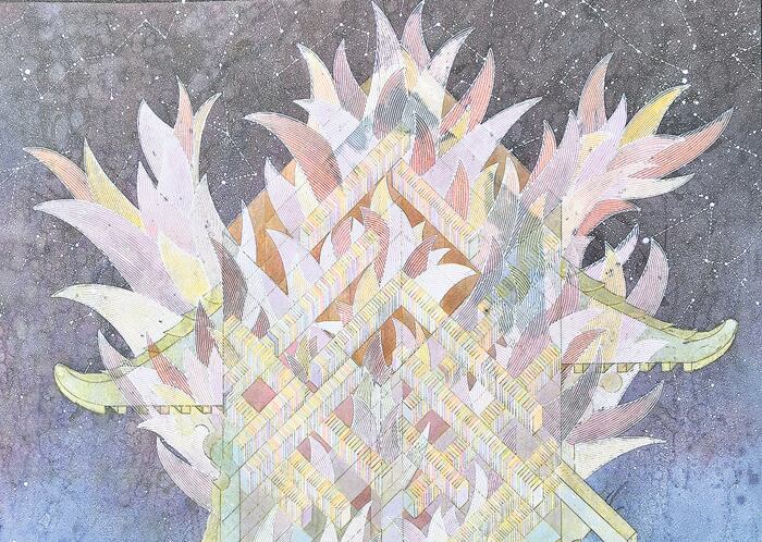 Serie La muralla china, de E. Pesce, detalle.