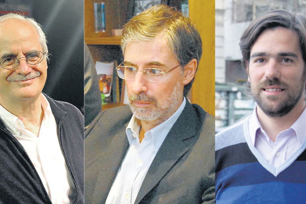 Jorge Taiana, del FpV-PJ, El socialista Jorge Rivas y Nicolás del Caño, del FIT.