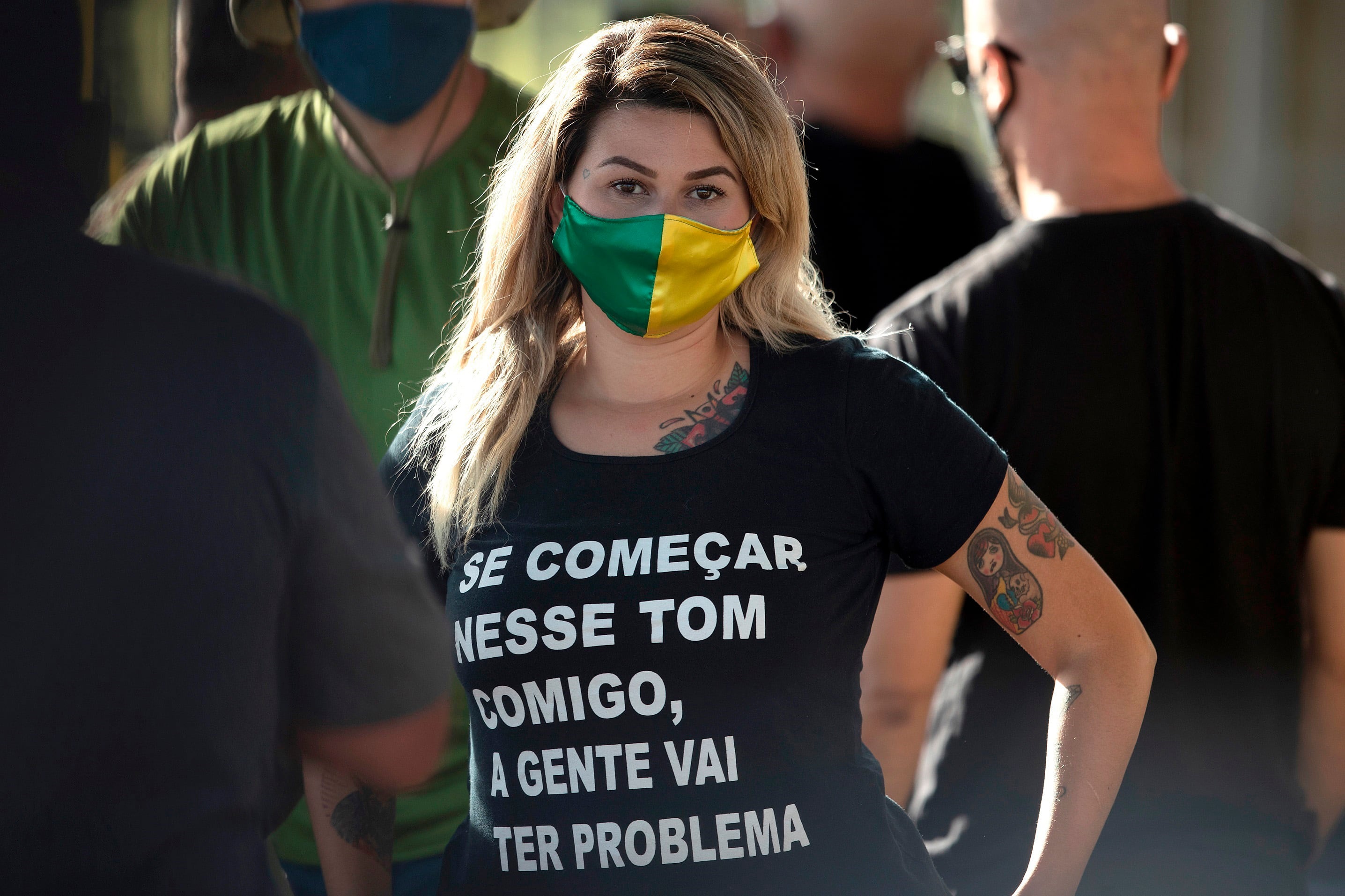 Sara Winter, ultraderechista y fan de Bolsonaro.
