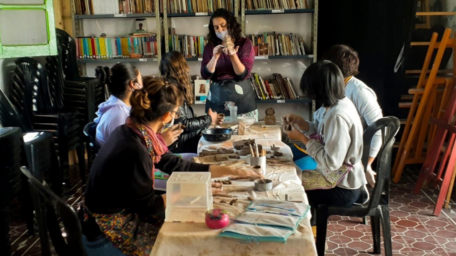 En el taller de cerámica