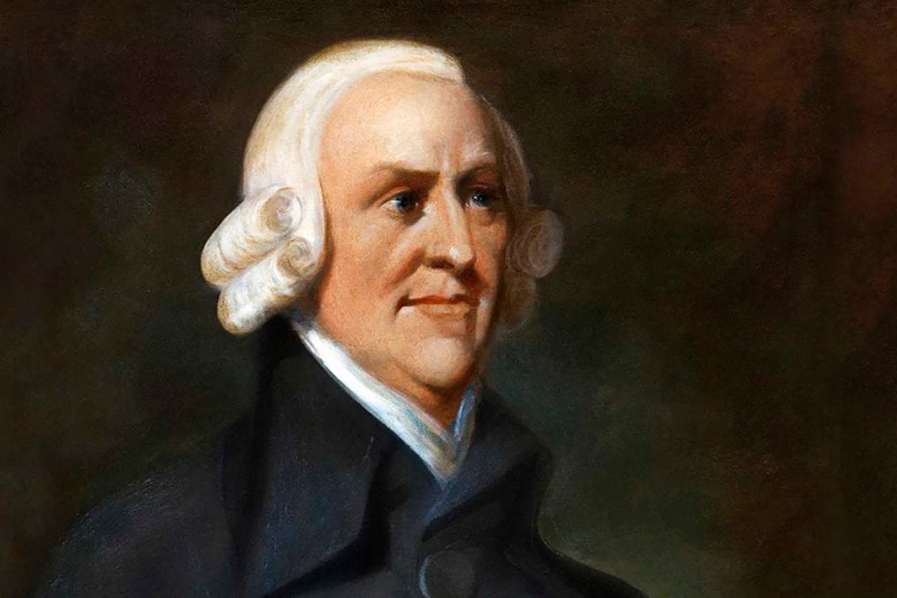 En La riqueza de las naciones, Smith popularizó el concepto de "la mano invisible" como mecanismo eficiente de organización social. 