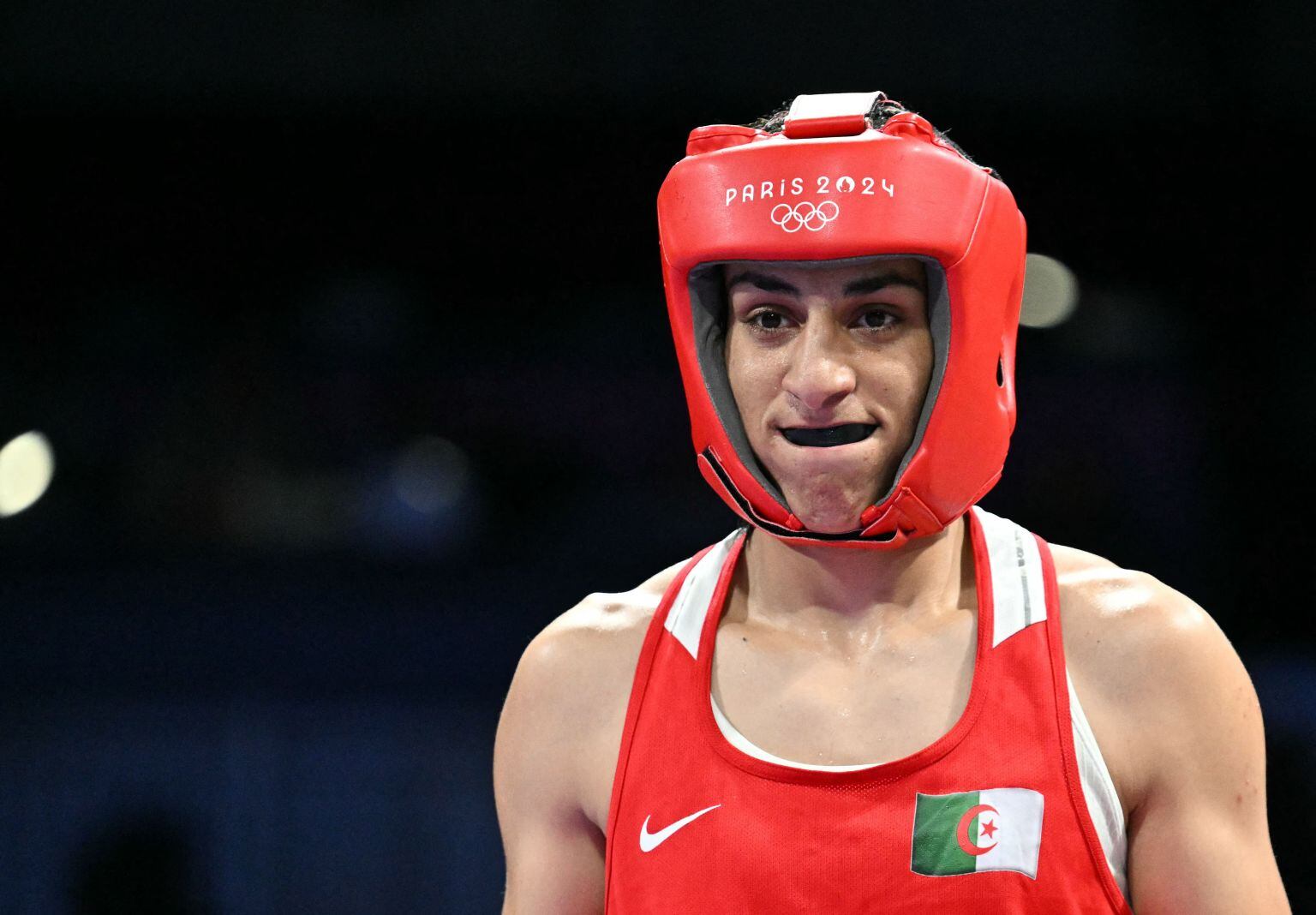La boxeadora argelina Imane Khelif.