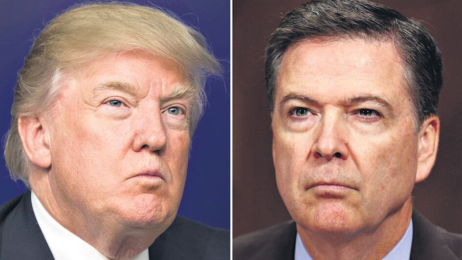Comey (der.) dirá ante la Comisión de Inteligencia del Senado que recibió presiones de Trump.