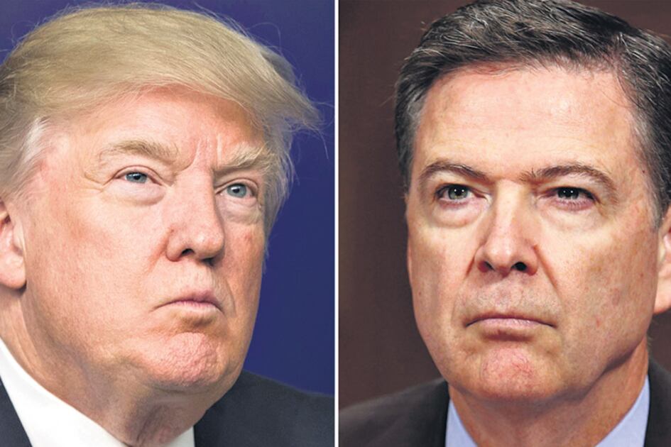 Comey (der.) dirá ante la Comisión de Inteligencia del Senado que recibió presiones de Trump.