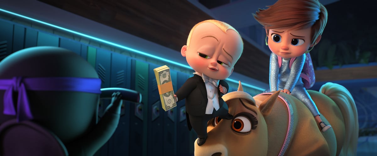 Si algo diferencia a las producciones animadas de DreamWorks de las de Pixar es su énfasis en el movimiento febril.