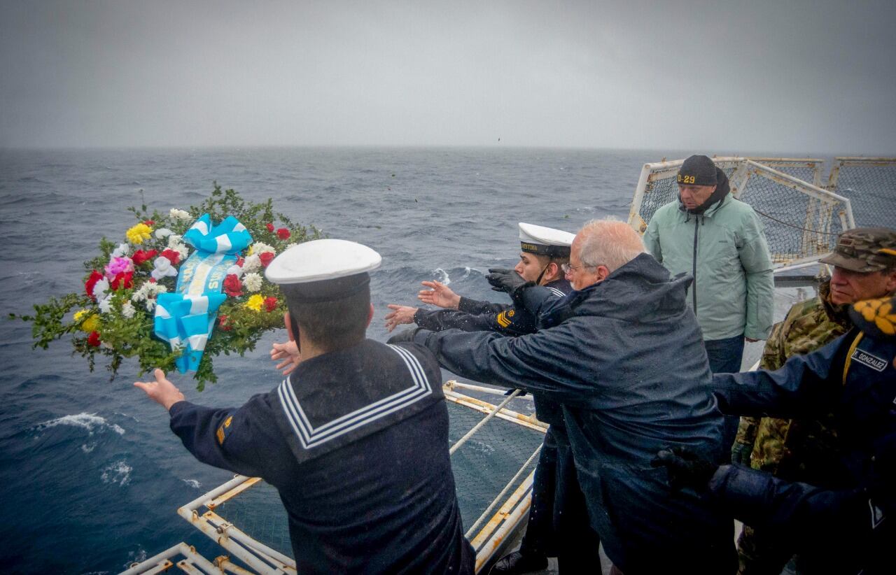 Un grupo de sobrevivientes participó del homenaje a los caídos