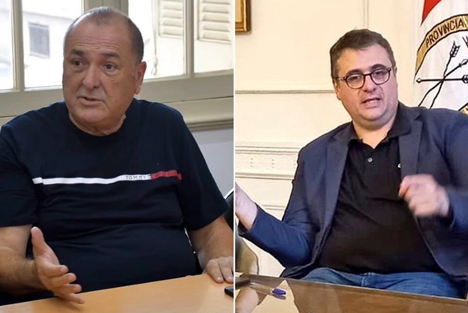 El sindicalista Antonio Ratner y el seretario de Gobierno Sebastián Chale. 