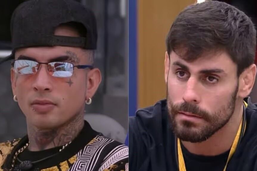 El cantante MC Guimé y el luchador Antonio Carlos Junior fueron expulsados de Gran Hermano Brasil por acoso sexual. Imagen: captura de video. 