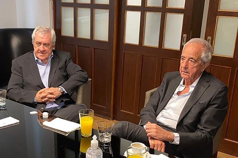 Jorge Amor Ameal y Rodolfo D'Onofrio, responsables de Boca y River.