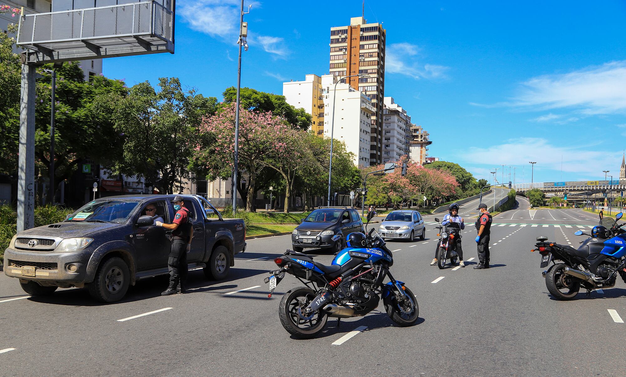 Operativo de control en CABA.