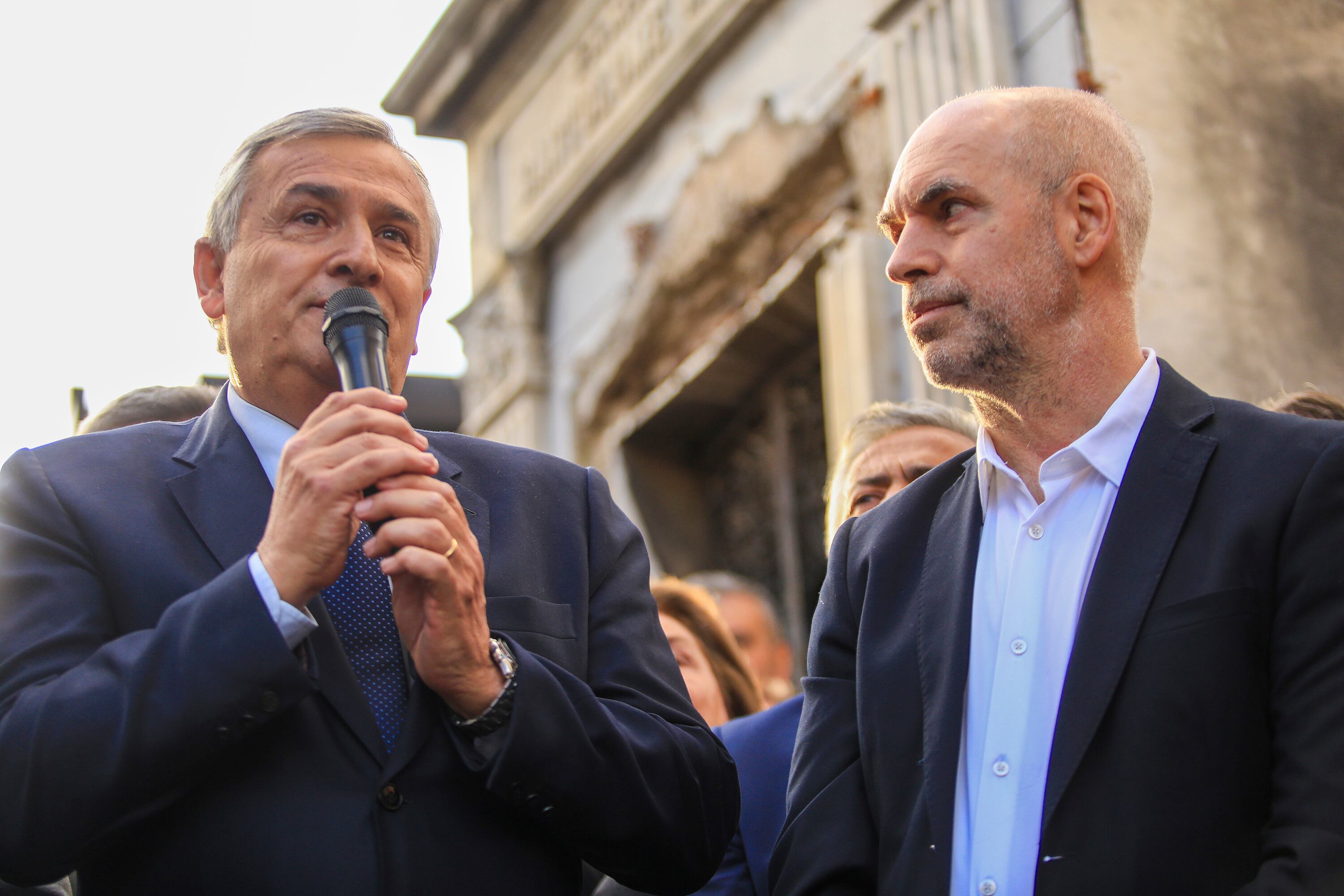 El gobernador jujeño Gerardo Morales junto al porteño  Horacio Rodríguez Larreta.