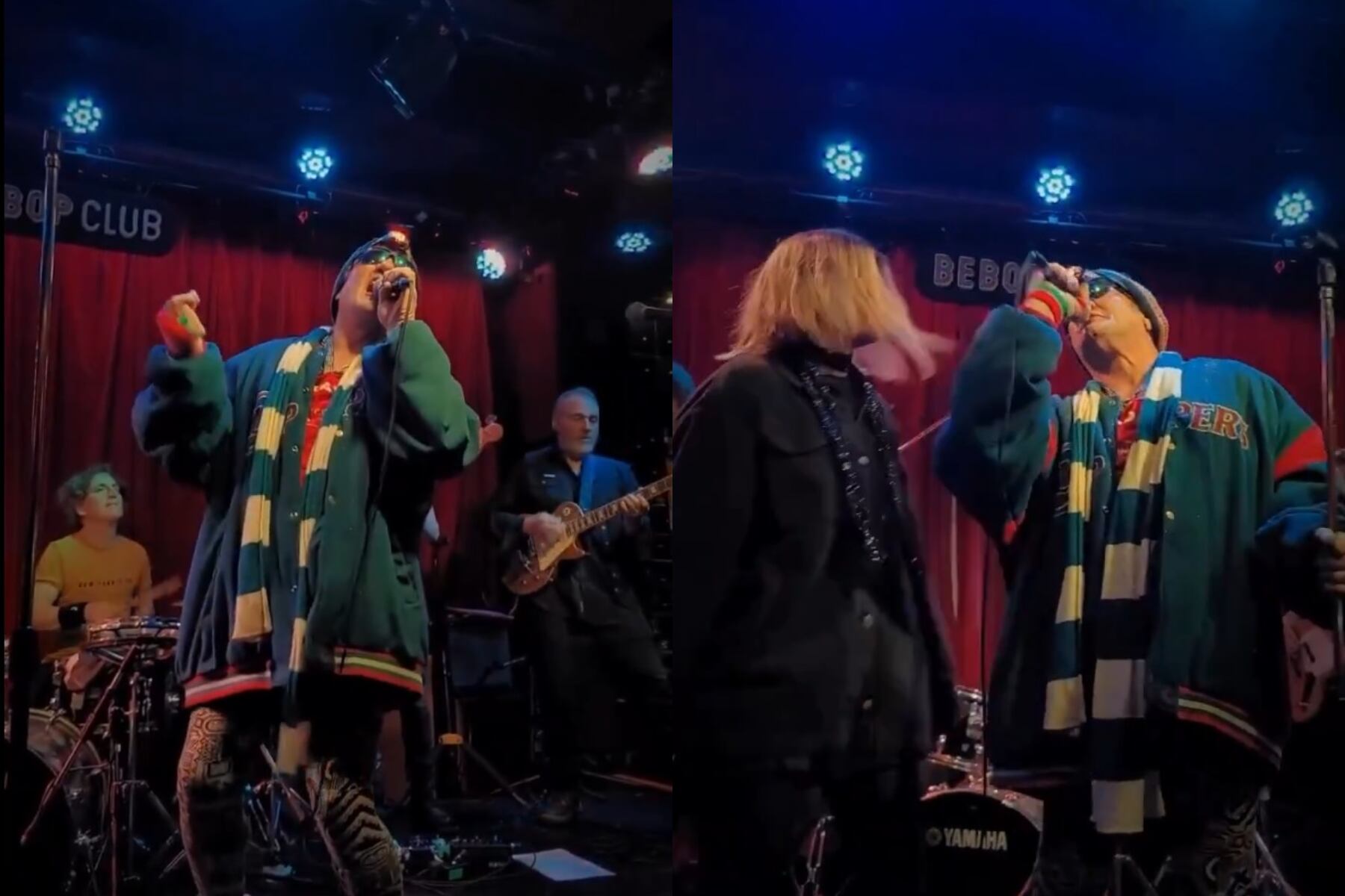 El "Pity" Álvarez cantó un tema de Charly García en un bar en Palermo.