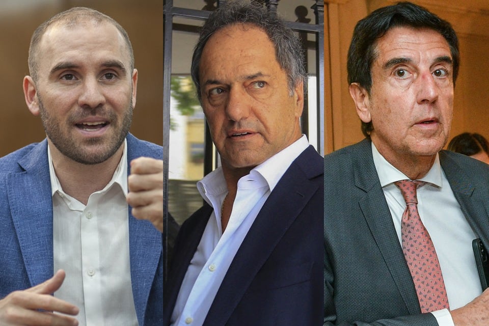 Martín Guzmán, Daniel Scioli y CArlos Melconian.