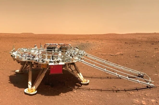 La misión Tianwen-1 aterrizó en 2021 y exploró la región de Utopia Planitia, en el hemisferio norte del planeta.