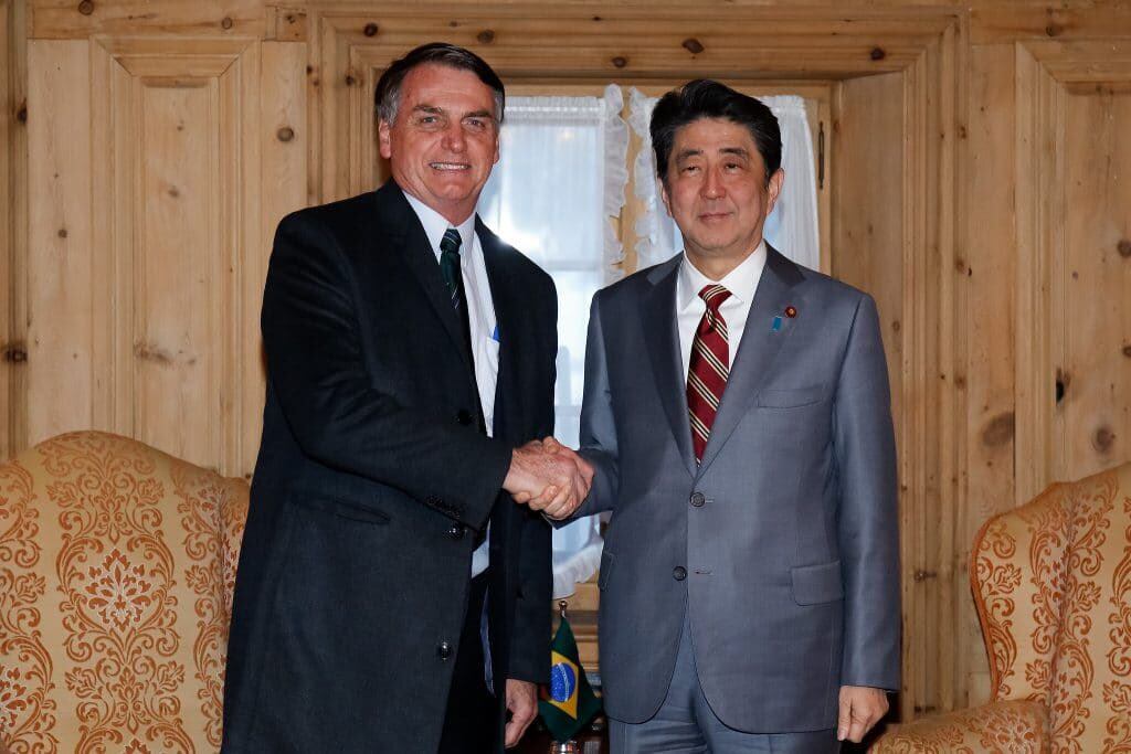Bolsonaro y Abe en enero de 2019. Fuente: Twitter Jair Bolsonaro
