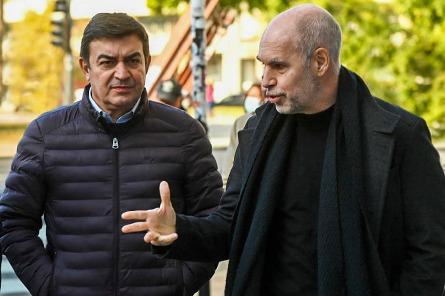 Omar de Marchi junto a Horacio Rodríguez Larreta.