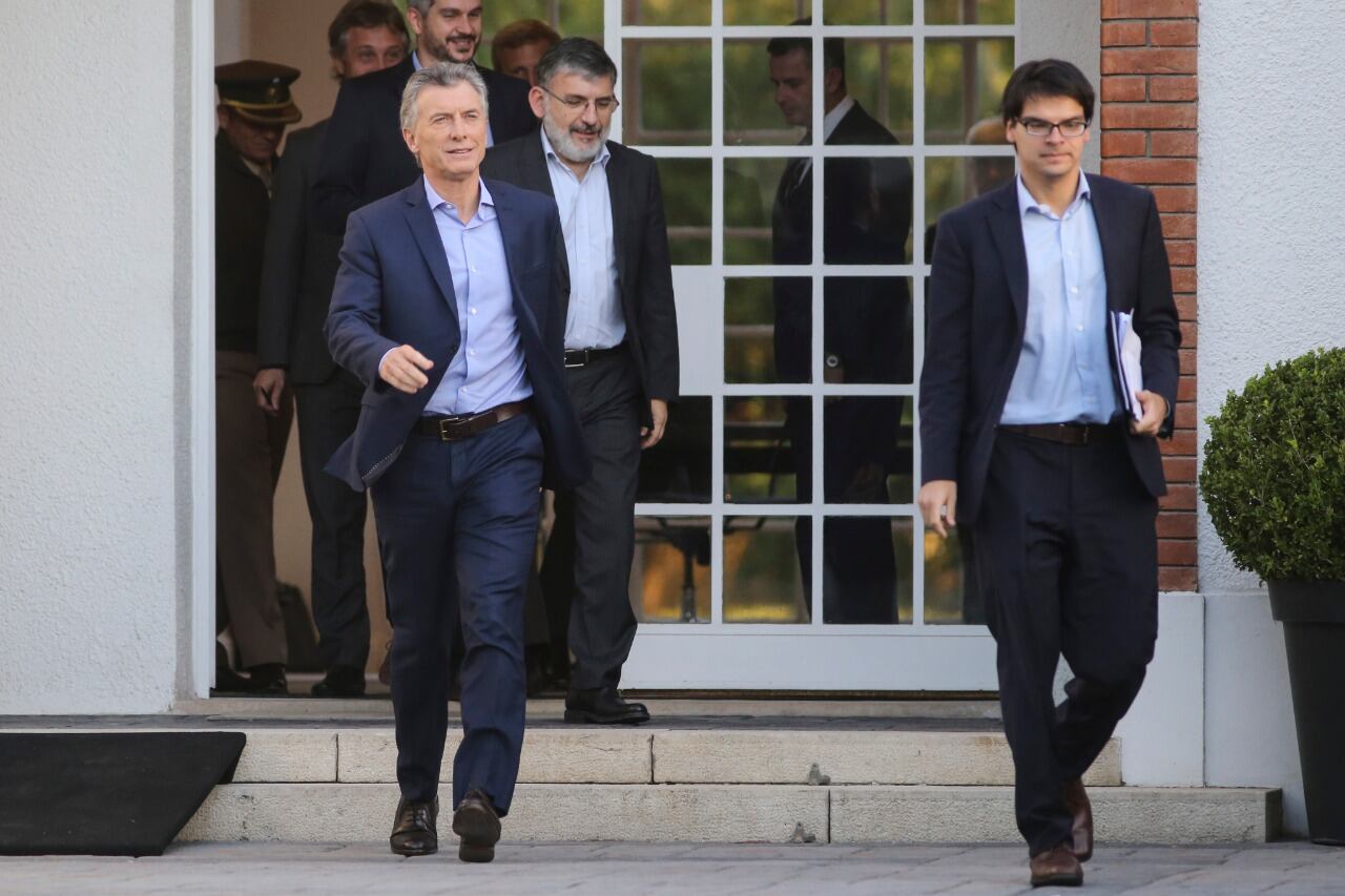 Mauricio Macri y su secretario Darío Nieto.