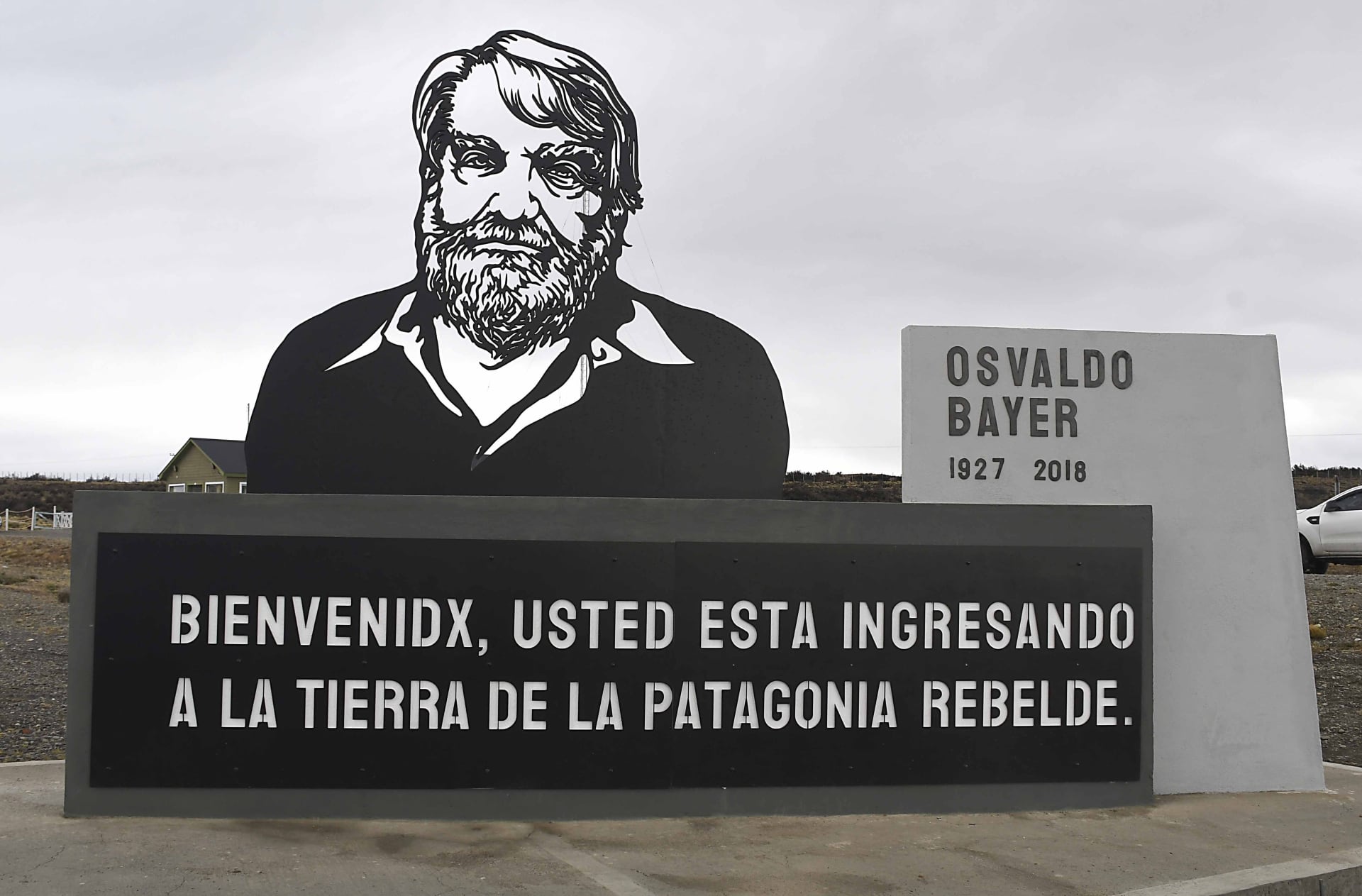 El monumento estaba ubicado en la entrada a Río Gallegos. 