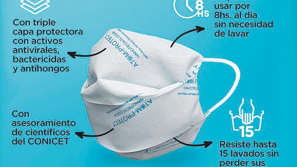 El Frente Darío Santillan fabrica barbijos con las mismas telas antivirales desarrolladas por el Conicet que se usan para hacer los Atom Protect.