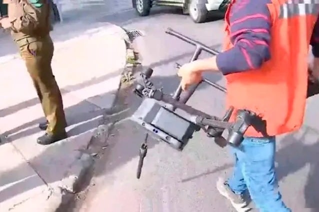 El dron derribado, en lo que la Selección trasandina calificó de "accidente".