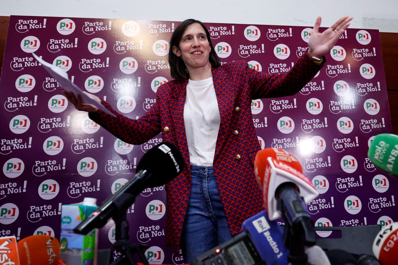 Elly Schlein fue electa secretaria general del Partido Democrático.