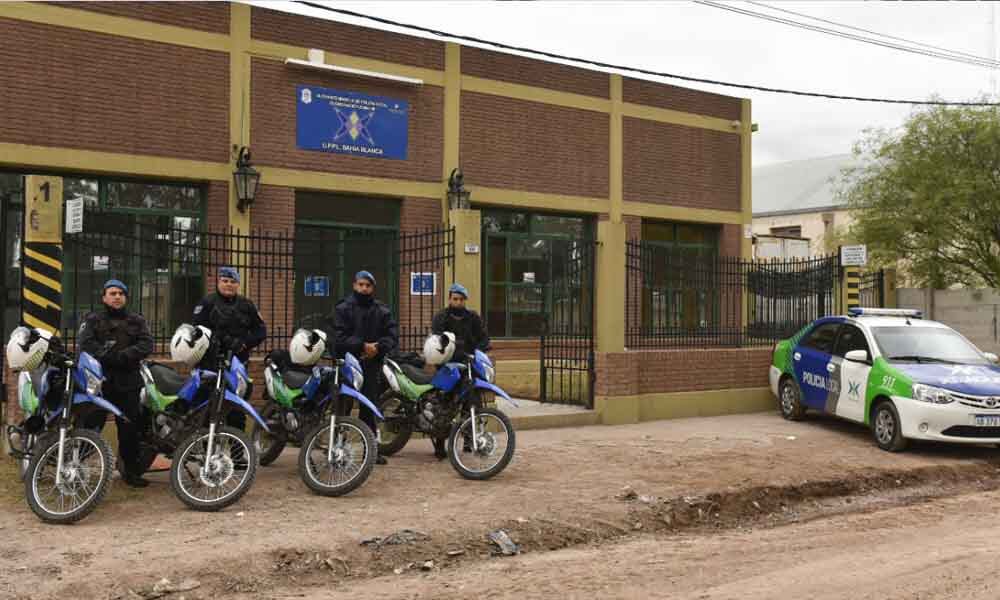 El destacamento allanado esta tarde.