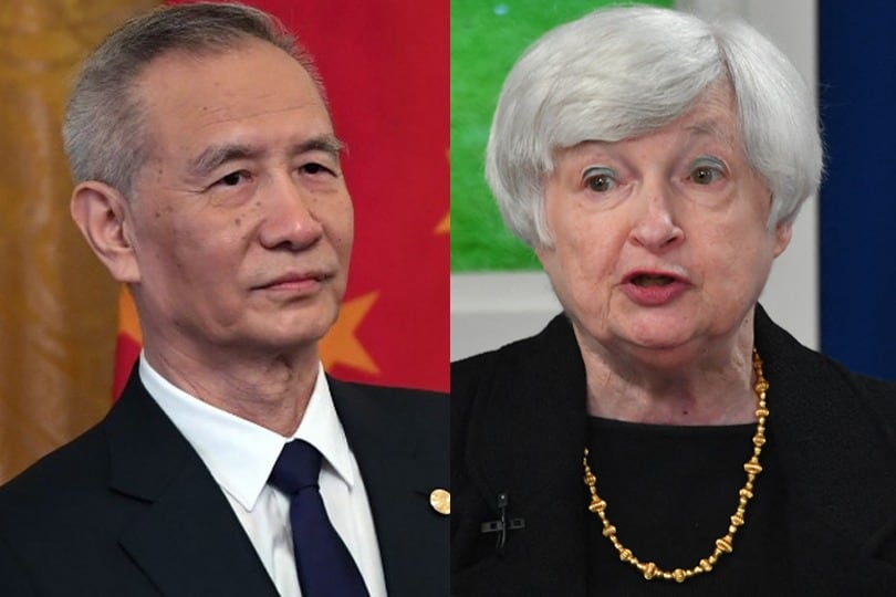 Liu He y Janet Yellen, en diálogo comercial y político.