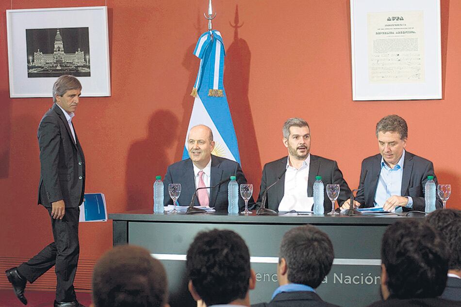 Luis Caputo, Federico Sturzenegger, Marcos Peña y Nicolás Dujovne.