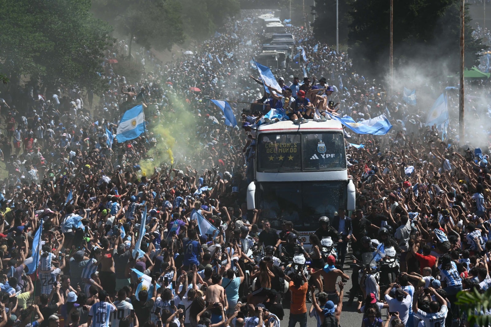 El recibimiento a los campeones en Buenos Aires rompió todos los récords.