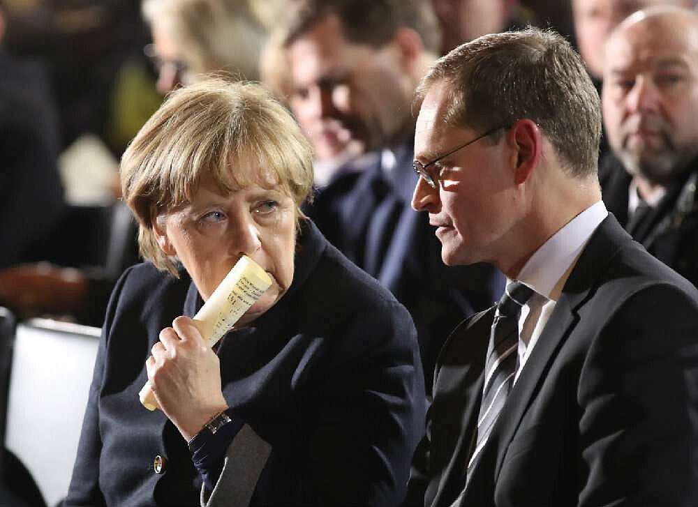 Merkel y Michael Meuller, alcalde de Berlín
