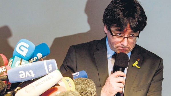 Puigdemont rompió el silencio ayer en Berlín un día después de ser excarcelado por la Justicia alemana.