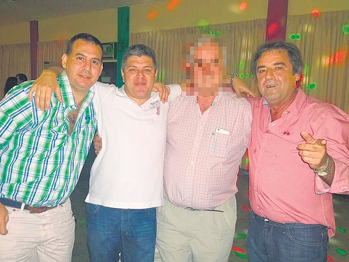 Gustavo Adolfo Puertas (de verde), Gastón Baigorria (de blanco) y Alberto Piki Bernis (de rosa).