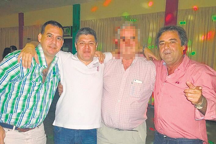 Gustavo Adolfo Puertas (de verde), Gastón Baigorria (de blanco) y Alberto Piki Bernis (de rosa).