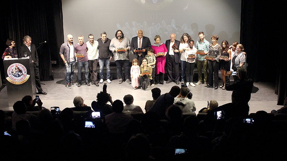Al término de la ceremonia de entrega, los premiados en el auditorio de la Biblioteca del Congreso.