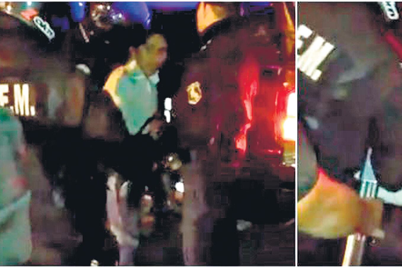 La policía afirmó que las detenciones fueron fuera de la universidad, pero eso era falso.