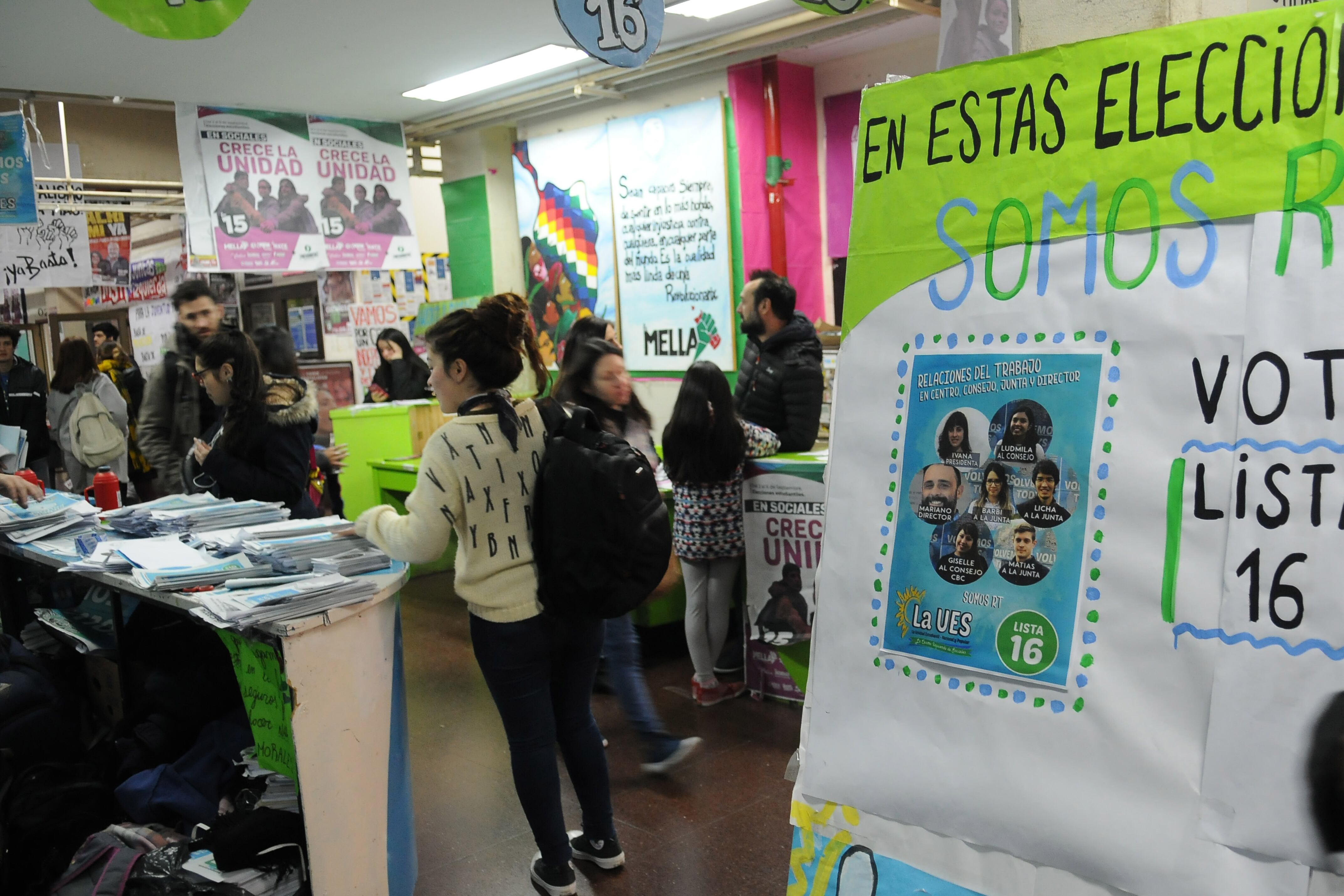 Dos frentes disputan la mayoría en Ciencias Sociales.