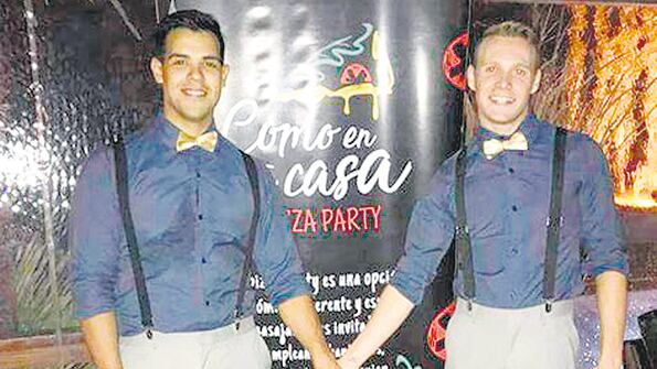 Acevedo (izq.) y Nori Haggi. Abajo, el acta real y la falsa (izq.)