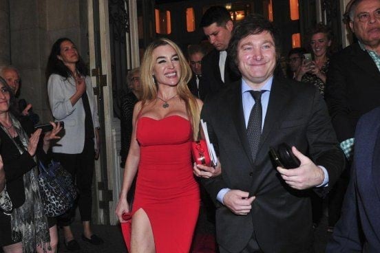 Fátima Flórez y Javier Milei.
