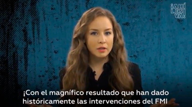 Inna Afinogenova explica la situación de Ecuador en un video cargado de ironía.
