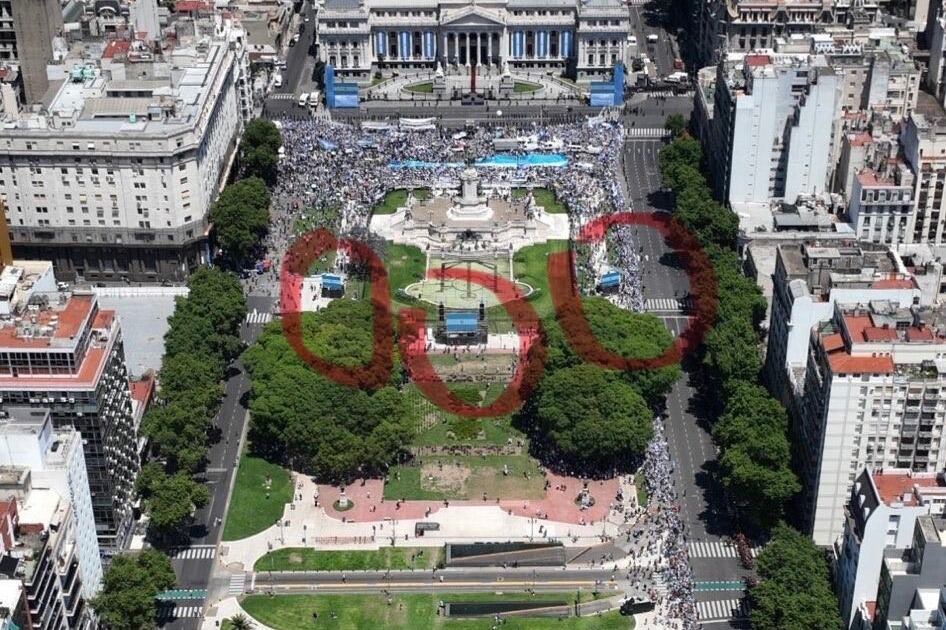 Los círculos indican la ubicación de cámaras que se quedaron sin imagen porque la movilización fue menor a la esperada.