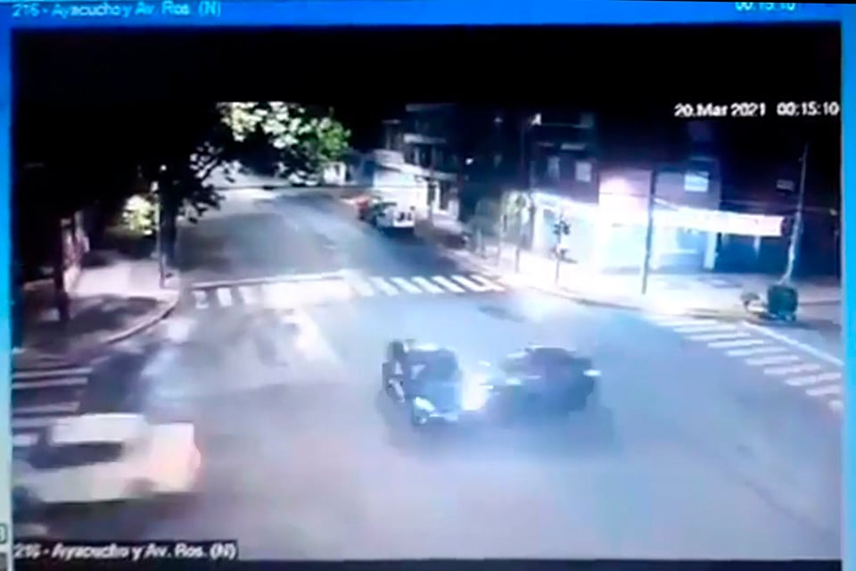 El choque provocado por los corredores de picadas.