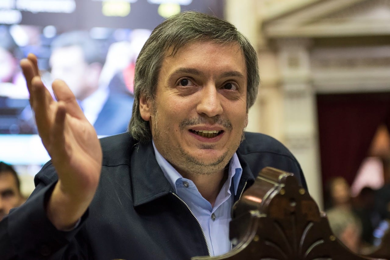 Máximo Kirchner durante una sesión en Diputados. 