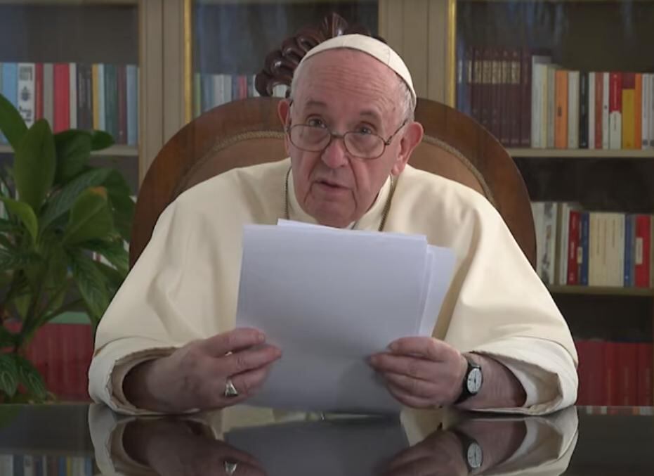 El papa Francisco difundió un video con su mensaje.
